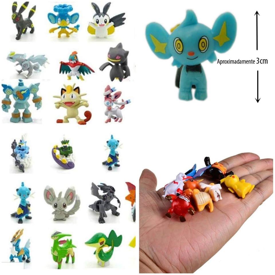 Pokemon Miniatura Brinquedo - Pacote Com 200un 2pol