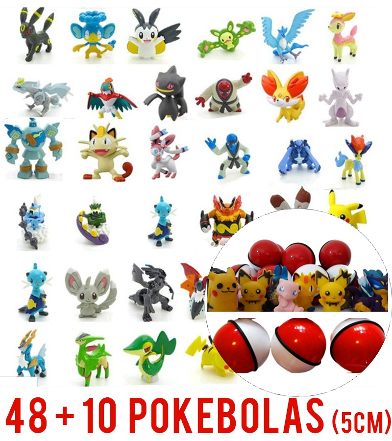 Kit 10 Miniaturas Pokémon Go Pikachu Brinquedos